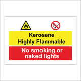 MU307 Kerosene Highly Flammable No Smoking Naked Lights