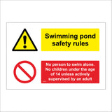 MU313 Swimming Pond Safety Rules Children Supervised