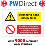 MU313 Swimming Pond Safety Rules Children Supervised