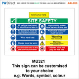 ABL005 Site Entrance Right Left Arrow Access Demolition Traffic