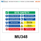 ABL005 Site Entrance Right Left Arrow Access Demolition Traffic