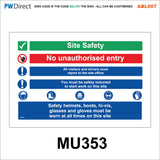 ABL007 Construction Site Safety PPE Keep Out Danger Office