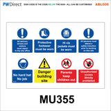 ABL006 Danger Construction Keep Out Site Safety Speed Limit Signs