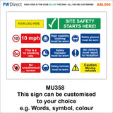 ABL006 Danger Construction Keep Out Site Safety Speed Limit Signs