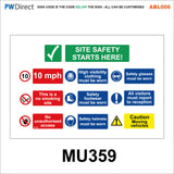 ABL006 Danger Construction Keep Out Site Safety Speed Limit Signs