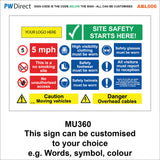 ABL006 Danger Construction Keep Out Site Safety Speed Limit Signs
