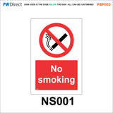 PBP002 No Smoking Vaping On Premises Area Office Shelter