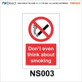 PBP002 No Smoking Vaping On Premises Area Office Shelter