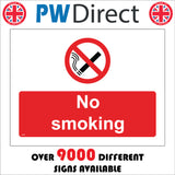 NS004 No Smoking Sign with Cigarette