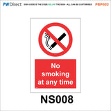 PBP002 No Smoking Vaping On Premises Area Office Shelter