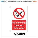 PBP002 No Smoking Vaping On Premises Area Office Shelter