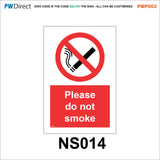 PBP002 No Smoking Vaping On Premises Area Office Shelter