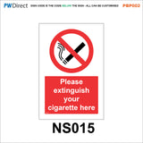 PBP002 No Smoking Vaping On Premises Area Office Shelter