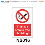 PBP002 No Smoking Vaping On Premises Area Office Shelter