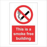 NS016 This Is A Smoke Free Building Sign with Cigarette