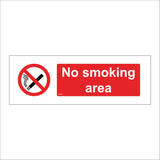 NS021 No Smoking Area Sign with Cigarette