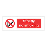 NS025 Strictly No Smoking Sign with Cigarette