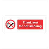 NS028 Thank You For Not Smoking Sign with Cigarette