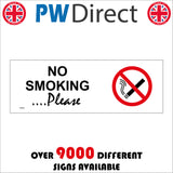 NS049 No Smoking Please Sign with Cigarette