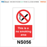 PBP002 No Smoking Vaping On Premises Area Office Shelter