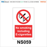 PBP002 No Smoking Vaping On Premises Area Office Shelter