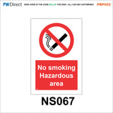 PBP002 No Smoking Vaping On Premises Area Office Shelter