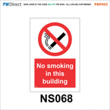 PBP002 No Smoking Vaping On Premises Area Office Shelter