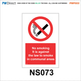 PBP002 No Smoking Vaping On Premises Area Office Shelter