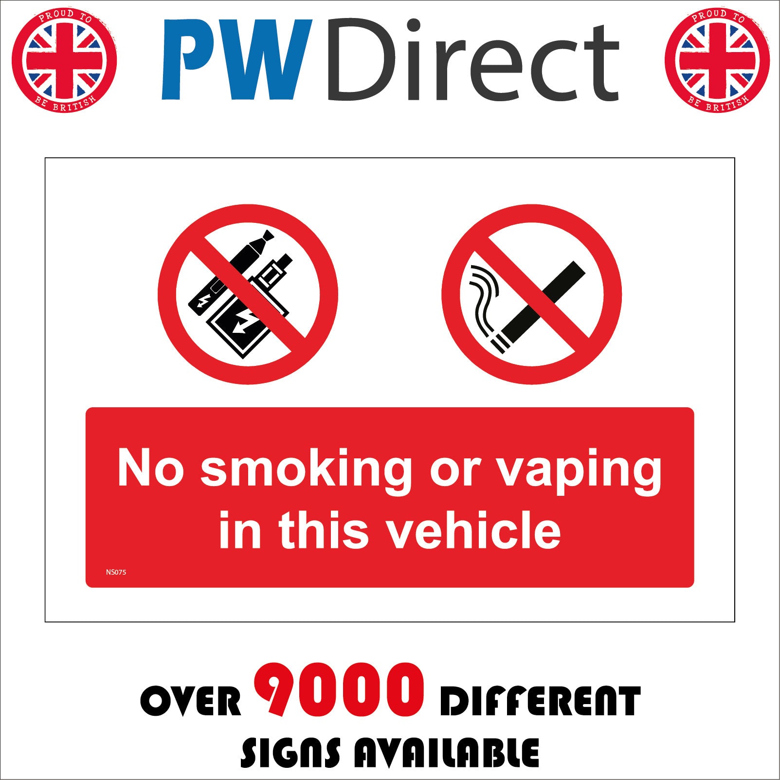 No Smoking Or Vaping In This Vehicle Sign with E-Cigarette Lightning Bolt Cigarette PWDirect No Smoking Or Vaping In This Vehicle Sign with E-Cigarette Lightning Bolt Cigarette PWDirect