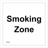 NS083 Smoking Zone Sign