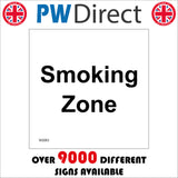NS083 Smoking Zone Sign