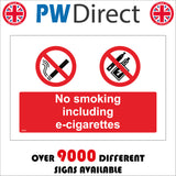 NS087 No Smoking Or Vaping Beyond This Point Sign with 2 Circles E-Cigarette & Cigarette