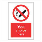 NS104 No Smoking Your Choice Words Custom Personalise My Text