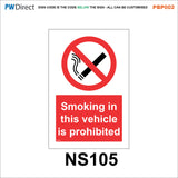 PBP002 No Smoking Vaping On Premises Area Office Shelter