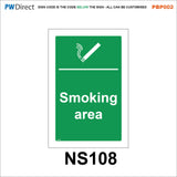 PBP002 No Smoking Vaping On Premises Area Office Shelter