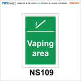 PBP002 No Smoking Vaping On Premises Area Office Shelter