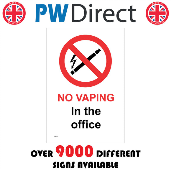 NS111 No Vaping In The Office Workplace Employees Staff