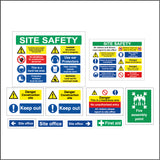 PA001 10 Signs Construction Site Safety Pack
