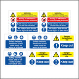 PA002 8 Signs Construction Site Safety Pack