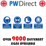 PA005 4 Signs Construction Site Safety Pack