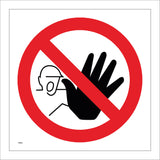 PR007 No Access For Unauthorised Persons Sign with Circle Man Hand