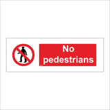 PR031 No Pedestrians Sign with Circle Man