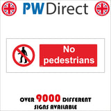 PR031 No Pedestrians Sign with Circle Man