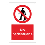 PR032 No Pedestrians Sign with Circle Man