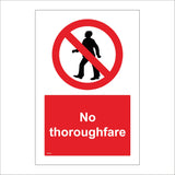 PR034 No Thoroughfare Sign with Circle Man