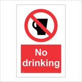 PR055 No Drinking Sign with Circle Coffee Cup