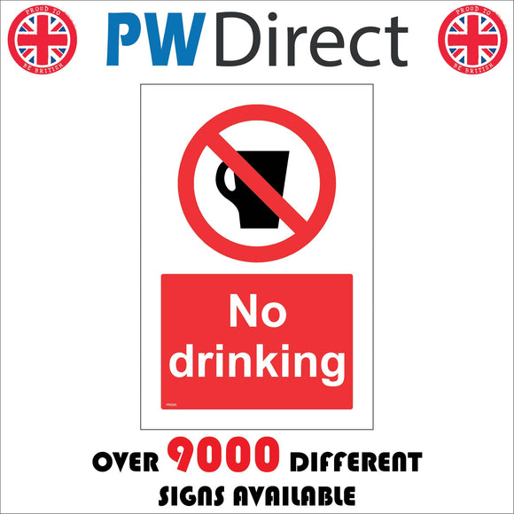 PR055 No Drinking Sign with Circle Coffee Cup