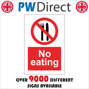 PR056 No Eating Sign with Circle Knife And Fork