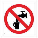 PR057 Do Not Drink Sign with Circle Water Tape Cup