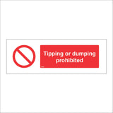 PR059 Tipping Or Dumping Prohibited Sign with Circle